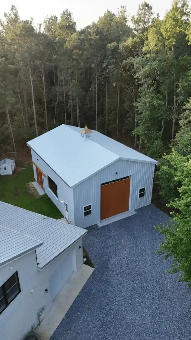 Titan Buildings Delaware Residential Pole Barn Delaware pole buildings - Residential white barn in Kent County near Dover